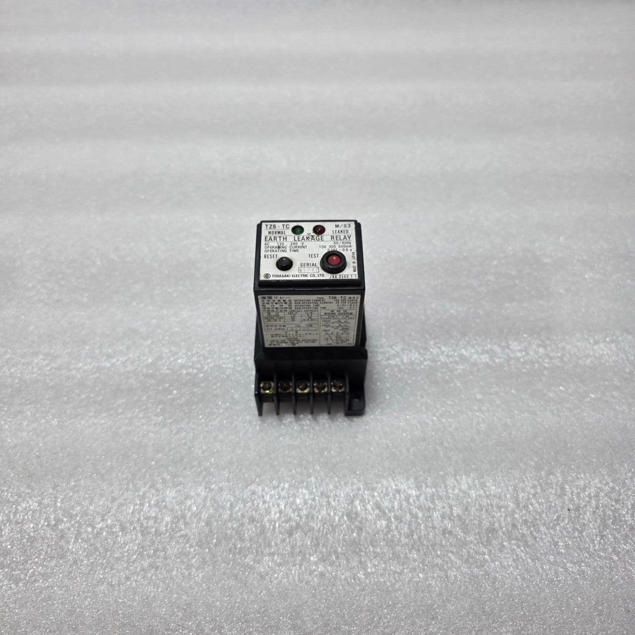 TERASAKI TZS-TC EARTH LEAKAGE RELAY AC 120/240 V