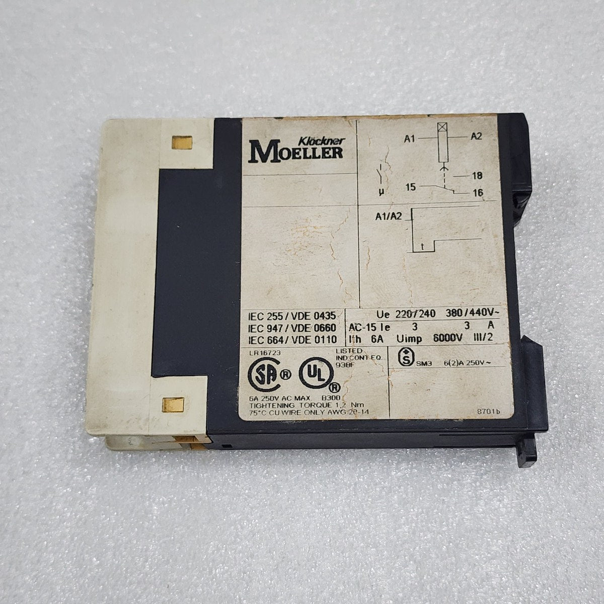 MOELLER TE 11-10-A TIMING RELAY 24-240V AC/DC - ARE Marine
