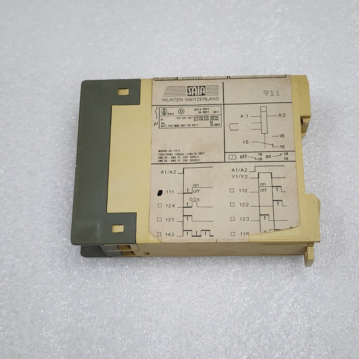 SAIA 911 MULTIFUNCTION TIME RELAY KOP-101D 24VAC/DC - ARE Marine