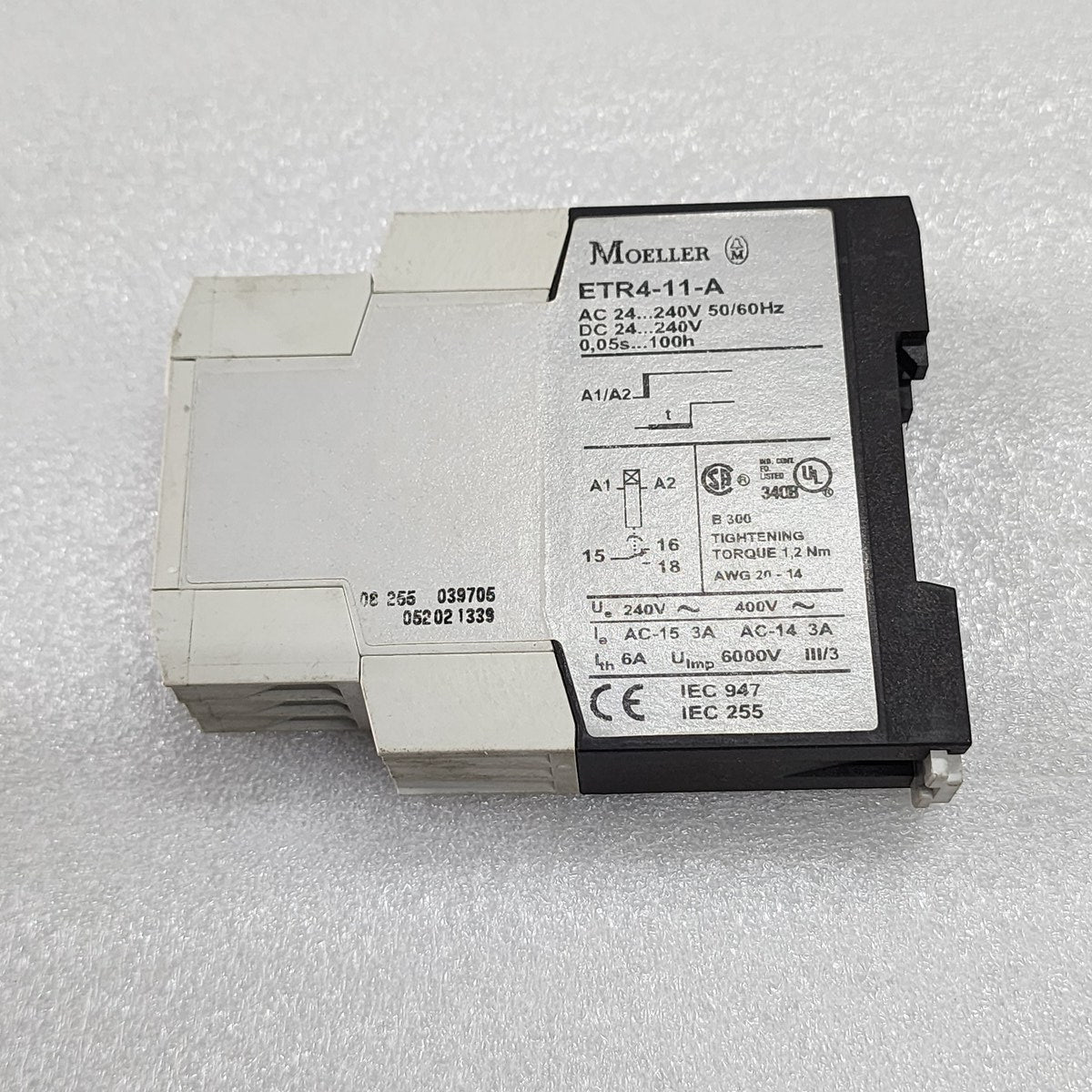 MOELLER ETR4-11-A ELECTRONIC TIMING RELAY 24-240V AC/DC - ARE Marine