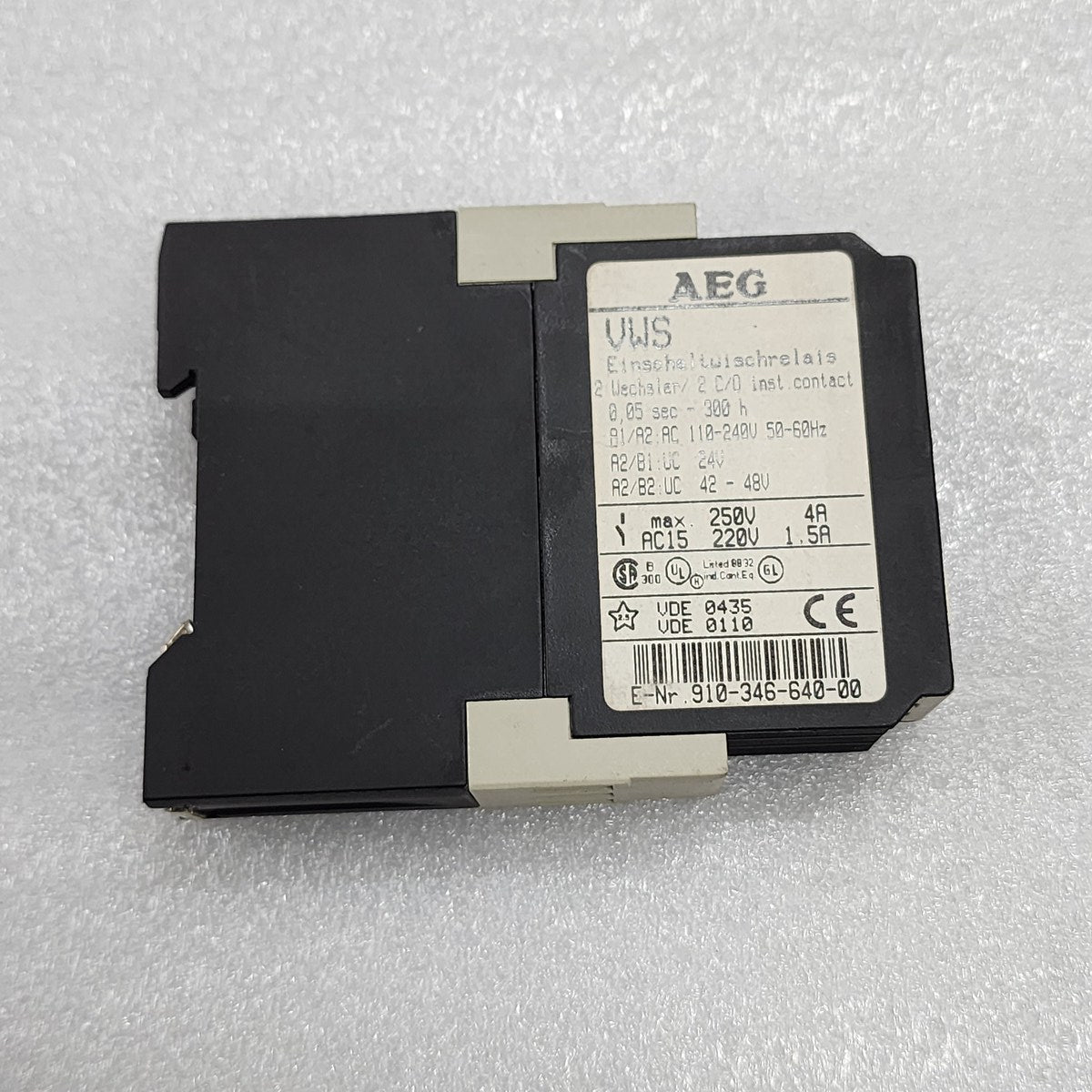 AEG VWS TIMER RELAY 910.346.640.00 110-240VAC/24VAC-DC/42-48VAC-DC - ARE Marine