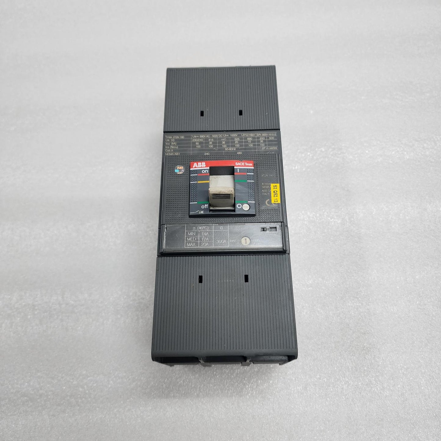 ABB TMAX XT2N 160 3-POLE CIRCUIT BREAKER BEB1181512