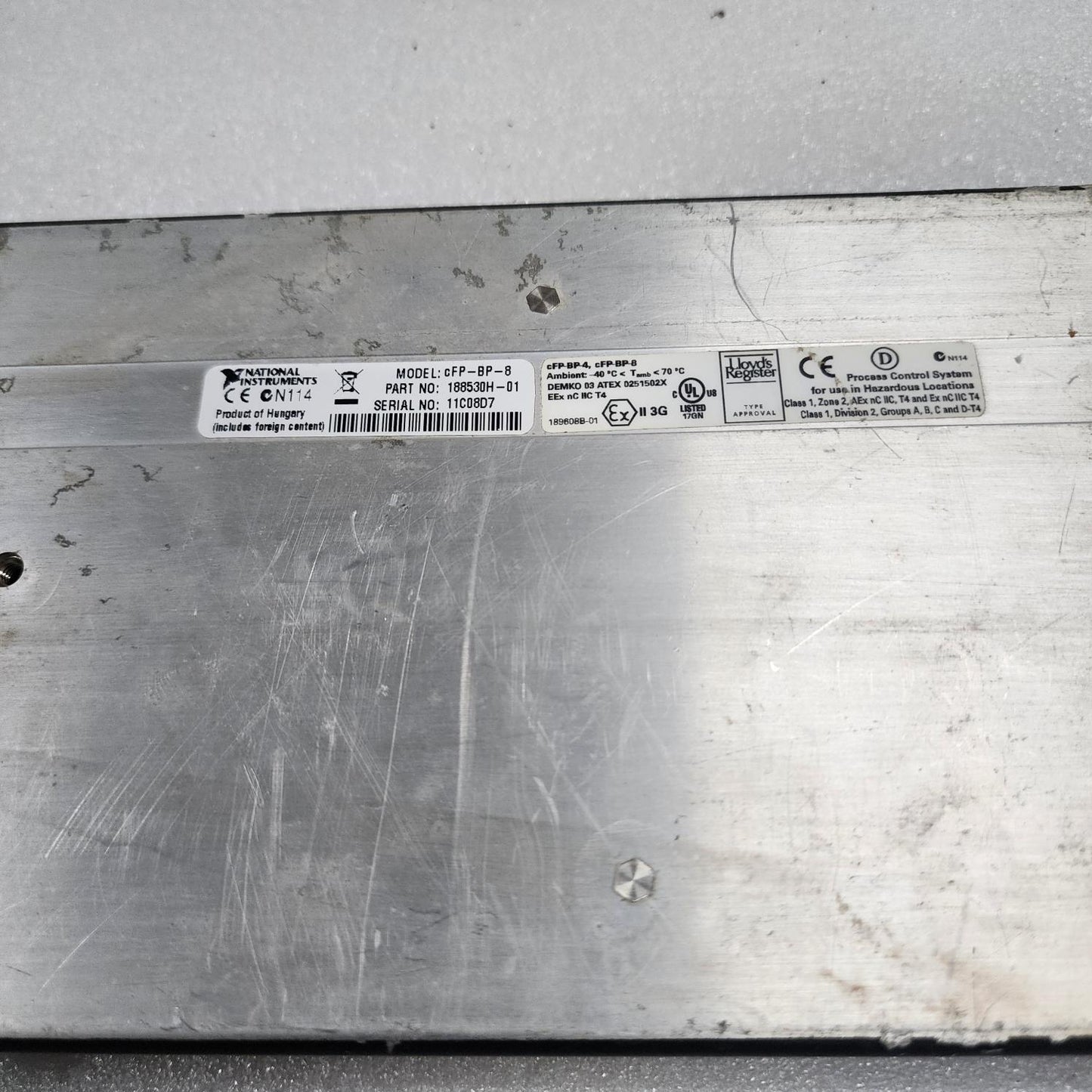 NATIONAL INSRUMENTS CFP-BP-8 8-SLOT BACKPLANE 188530H-01