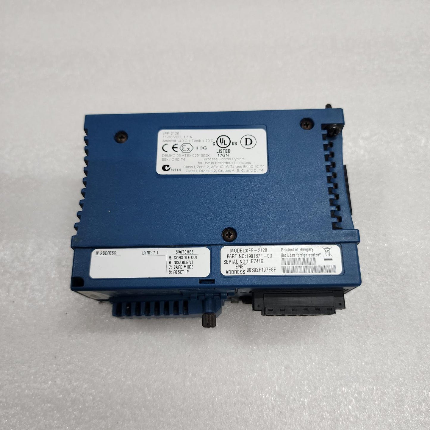 NATIONAL INSTRUMENTS CFP-2120 CONTROLLER FOR COMPACT FIELDPOINTT 190187F-03
