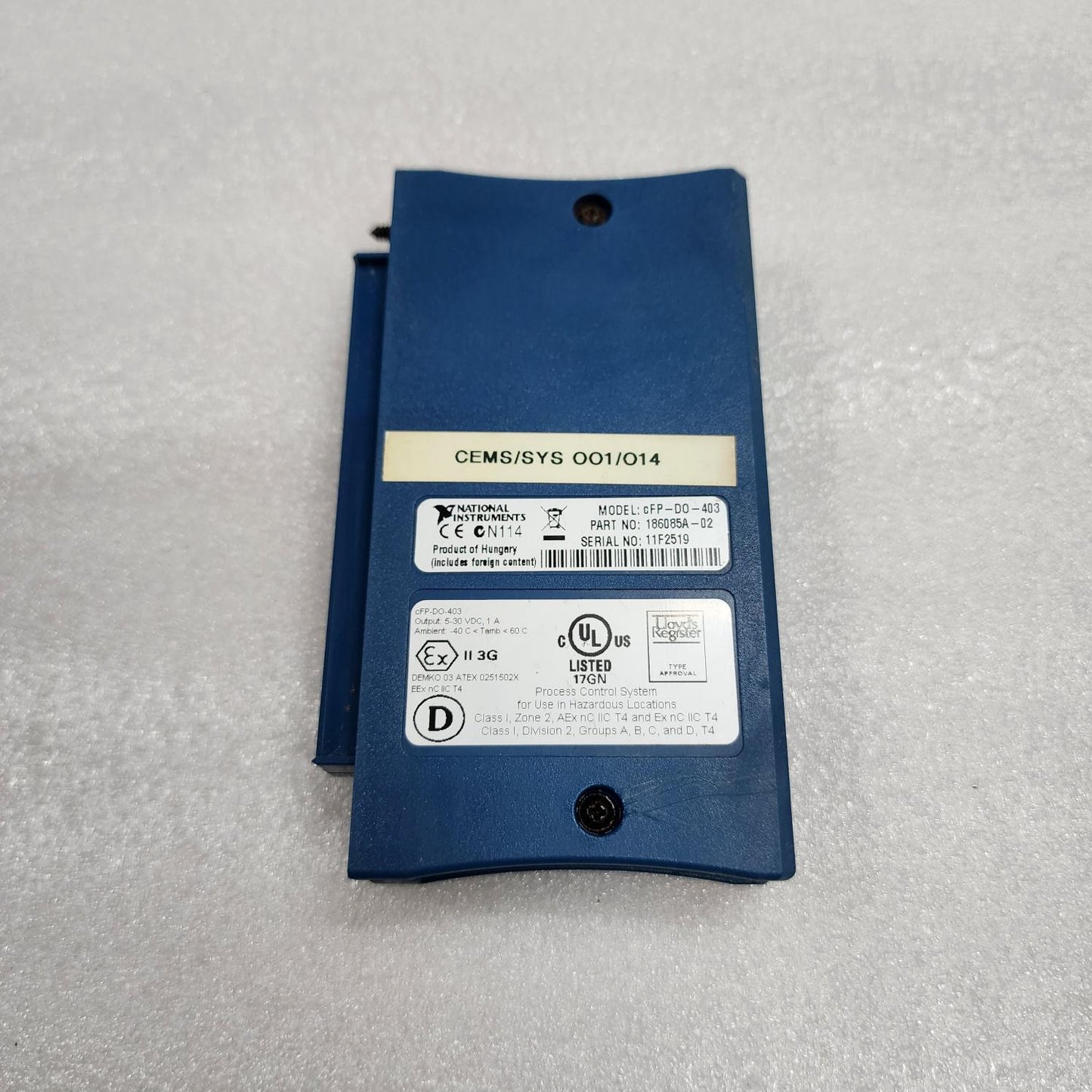 NATIONAL INSTRUMENTS CFP-DO-403 DIGITAL OUTPUT MODULE 186085A-02