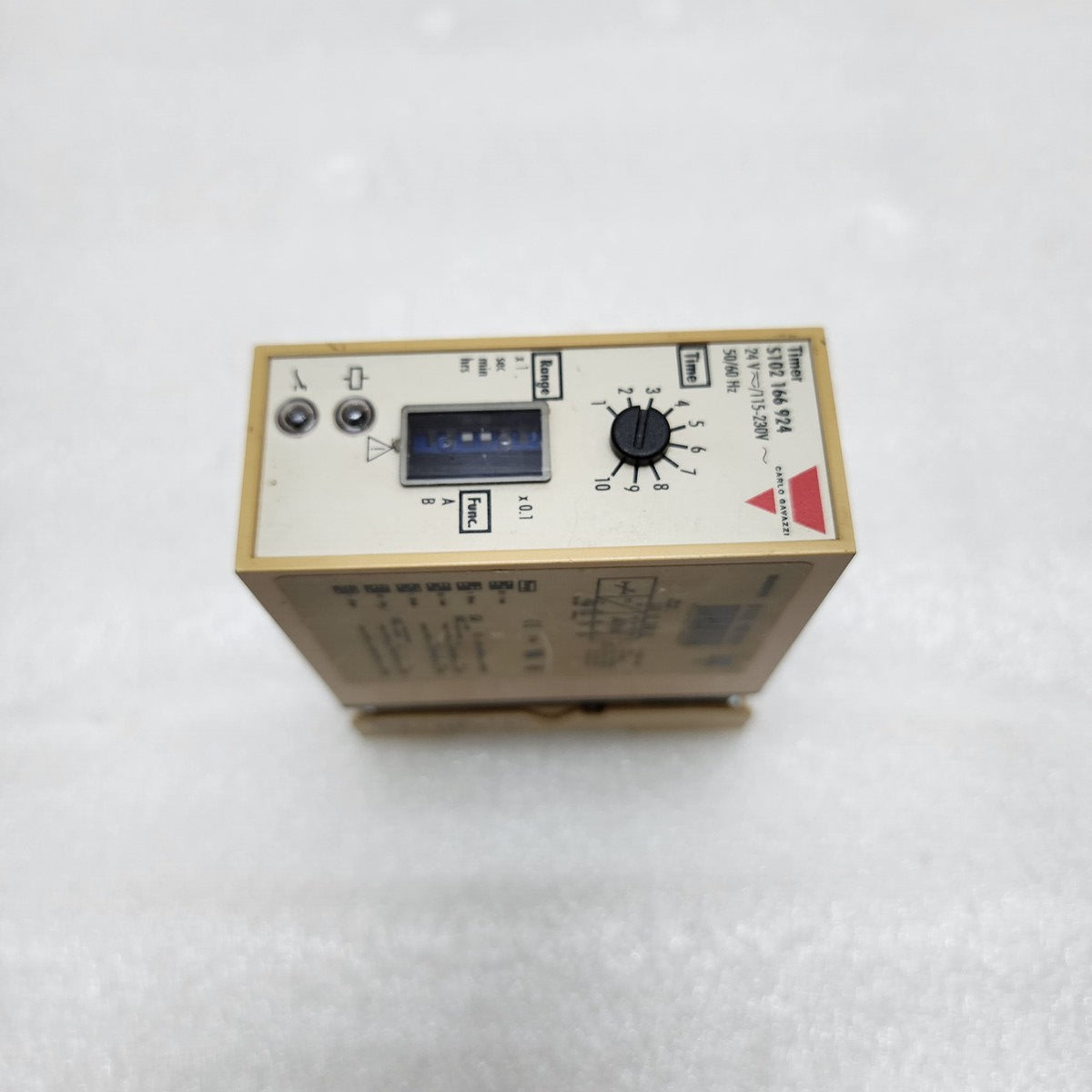 CARLO GAVAZZI S102166924 TIMING RELAY 24VAC-DC/115-230VAC