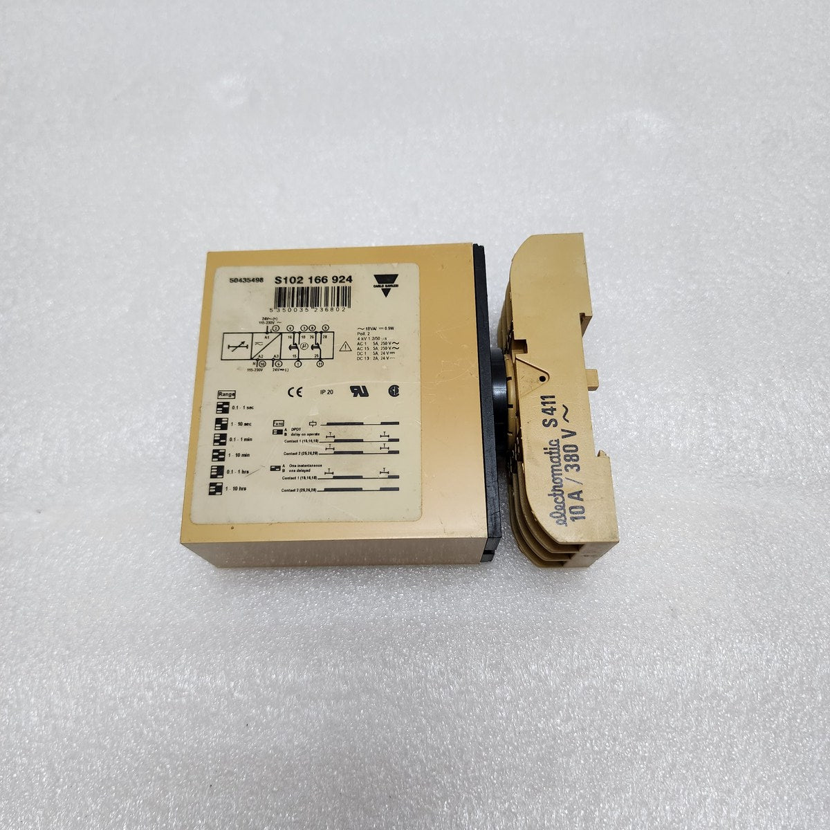 CARLO GAVAZZI S102166924 TIMING RELAY 24VAC-DC/115-230VAC