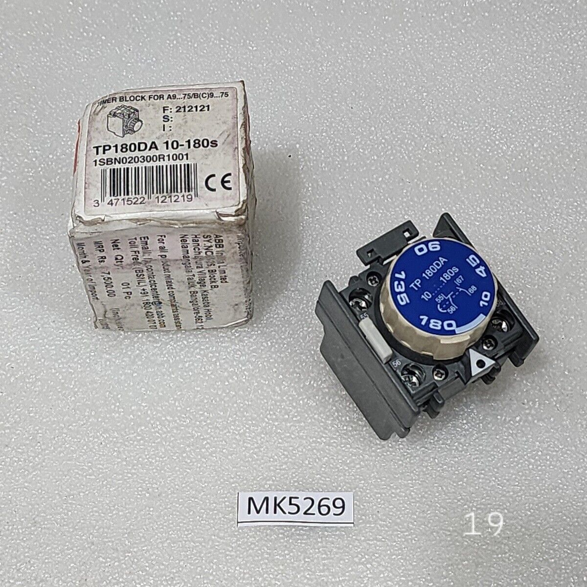 ABB TP180DA TIMER BLOCK 1SBN020300R1001 10-180S