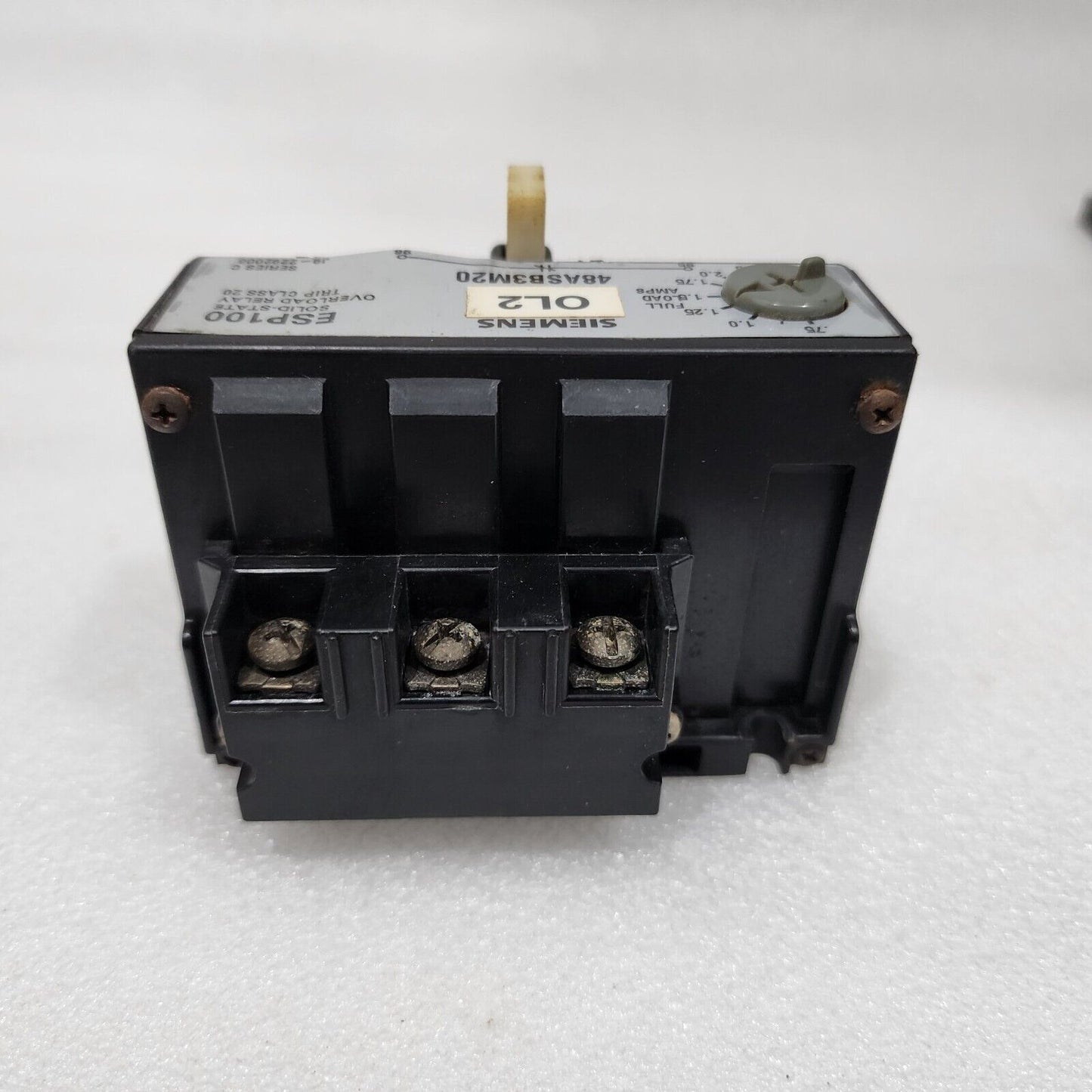 SIEMENS ESP 100 SOLID STATE OVERLOAD RELAY 48ASB3M20 0.75-3A