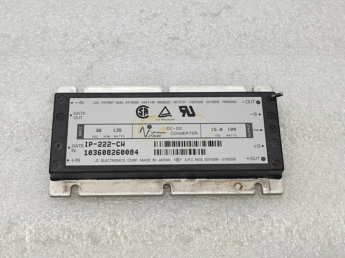 JT ELECTRONICS IP-222-CW DC-DC CONVERTER 103608260084