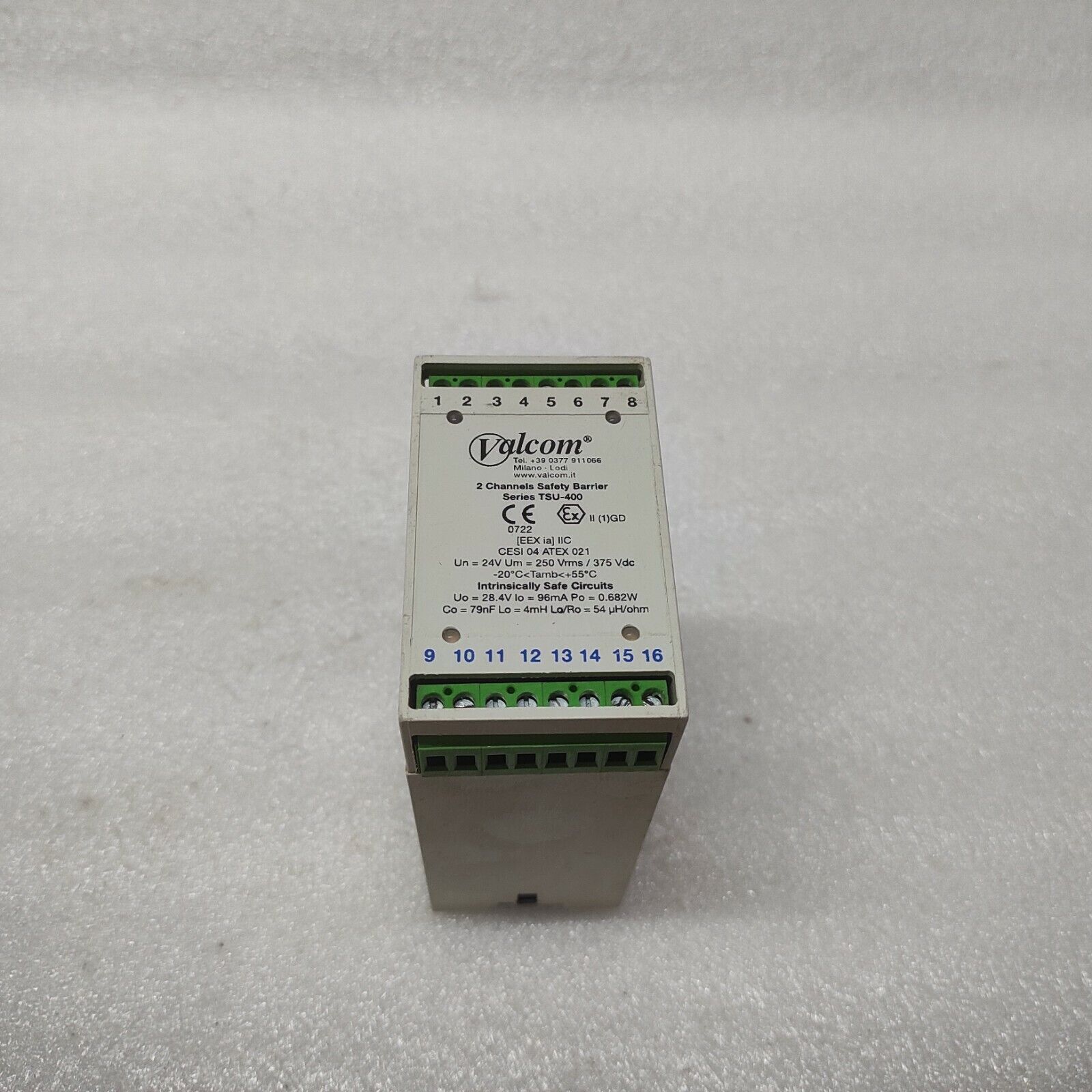 VALCOM TSU400 2-CH SAFETY BARRIER TSU400FM-N-DIN-1 24VAC/DC