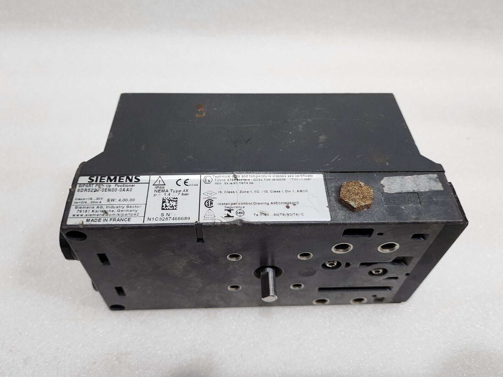 SIEMENS 6DR5220-0EN00-0AA0 SIPART PS2 I/P POSITIONER