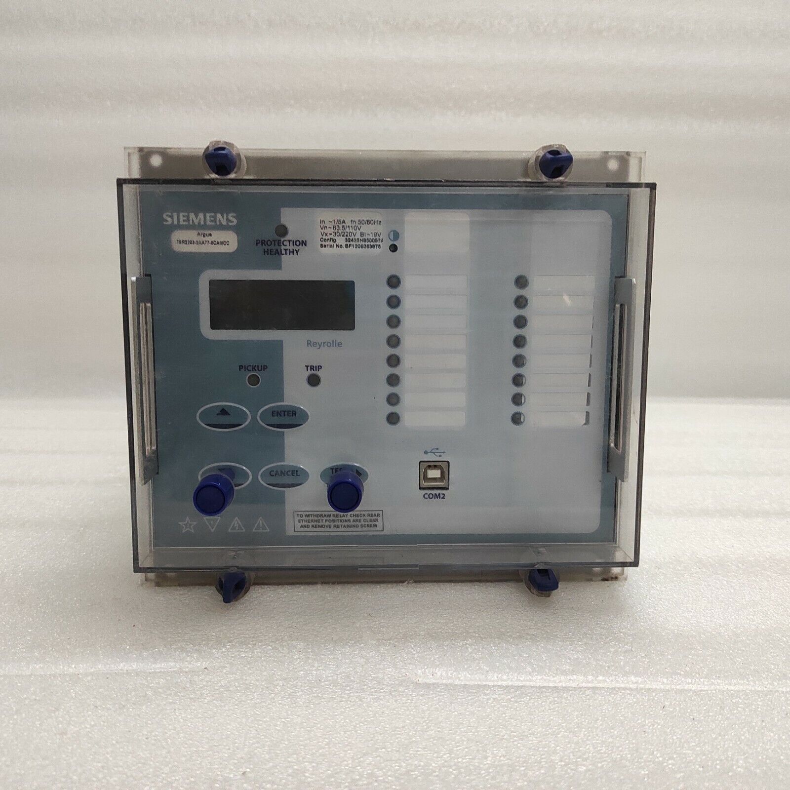 SIEMENS 7SR2203-2AA77-0CA0/CC ARGUS-M DIRECTIONAL OVERCURRENT RELAY