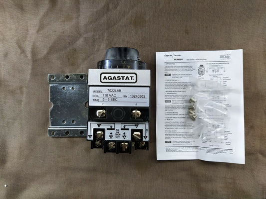 Agastat 7022L8B Timing Relay 110 VAC 5 Sec Timer