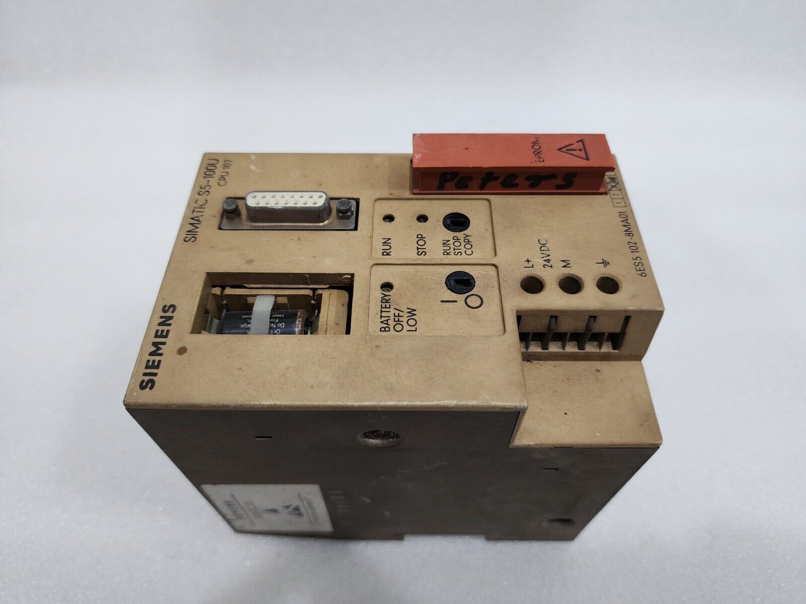 SIEMENS SIMATIC S5-100U 6ES5 102-8MA01 CPU 102 UNIT