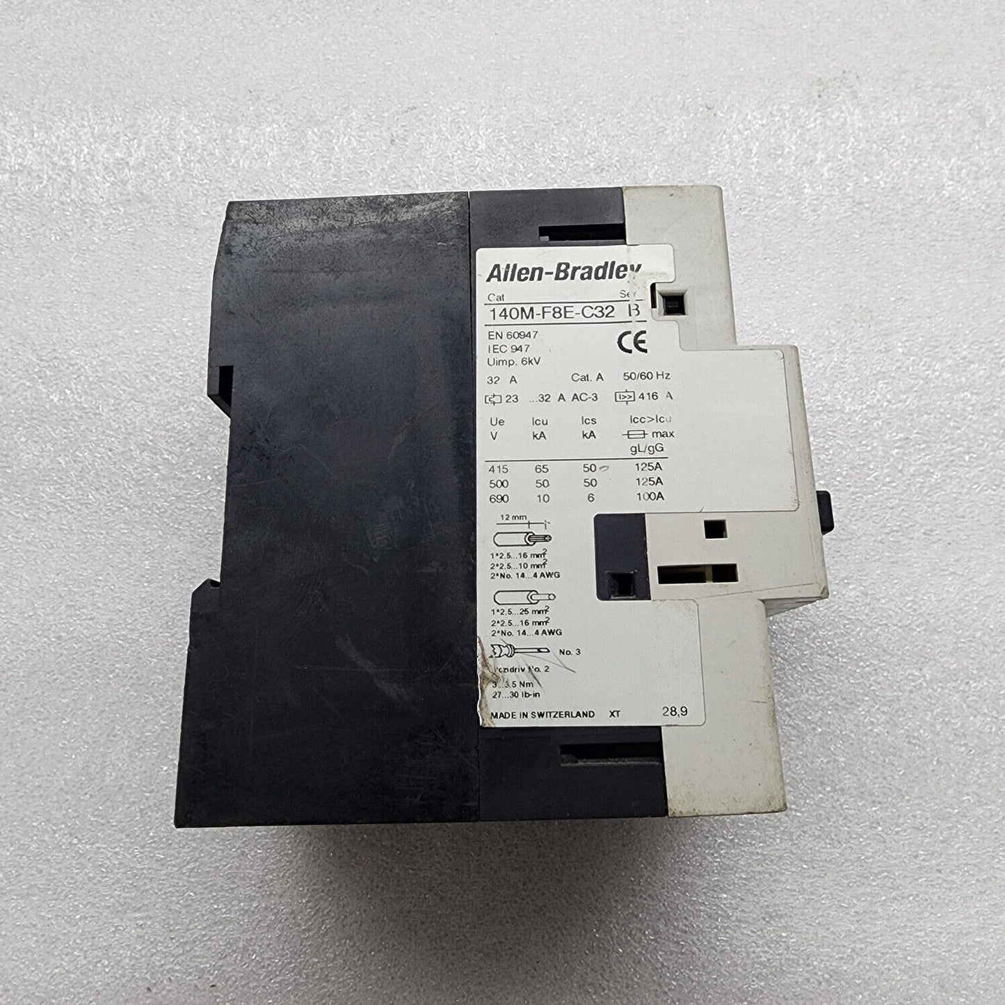 ALLEN BRADLEY CAT 140M-F8E-C32 MOTOR PROTECTION CIRCUIT BREAKER 23-32A