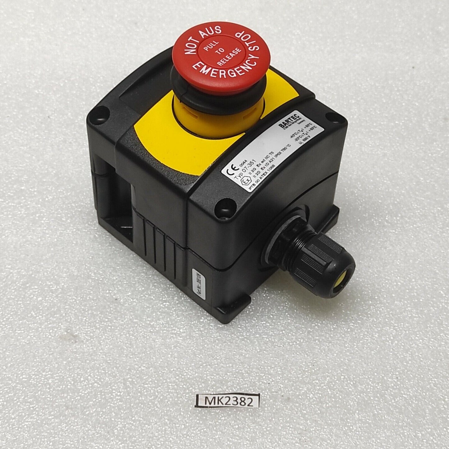 BARTEC 07-351 CONTROL STATION 07-3511-10N840000000 355106