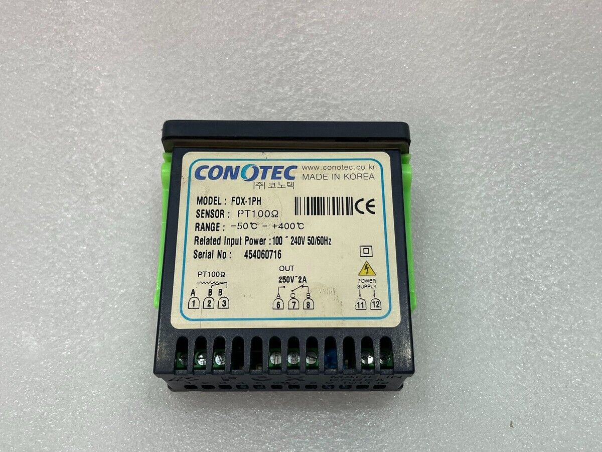 CONOTEC FOX-1PH TEMPERATURE CONTROLLER 100-240VAC PT100 OHM