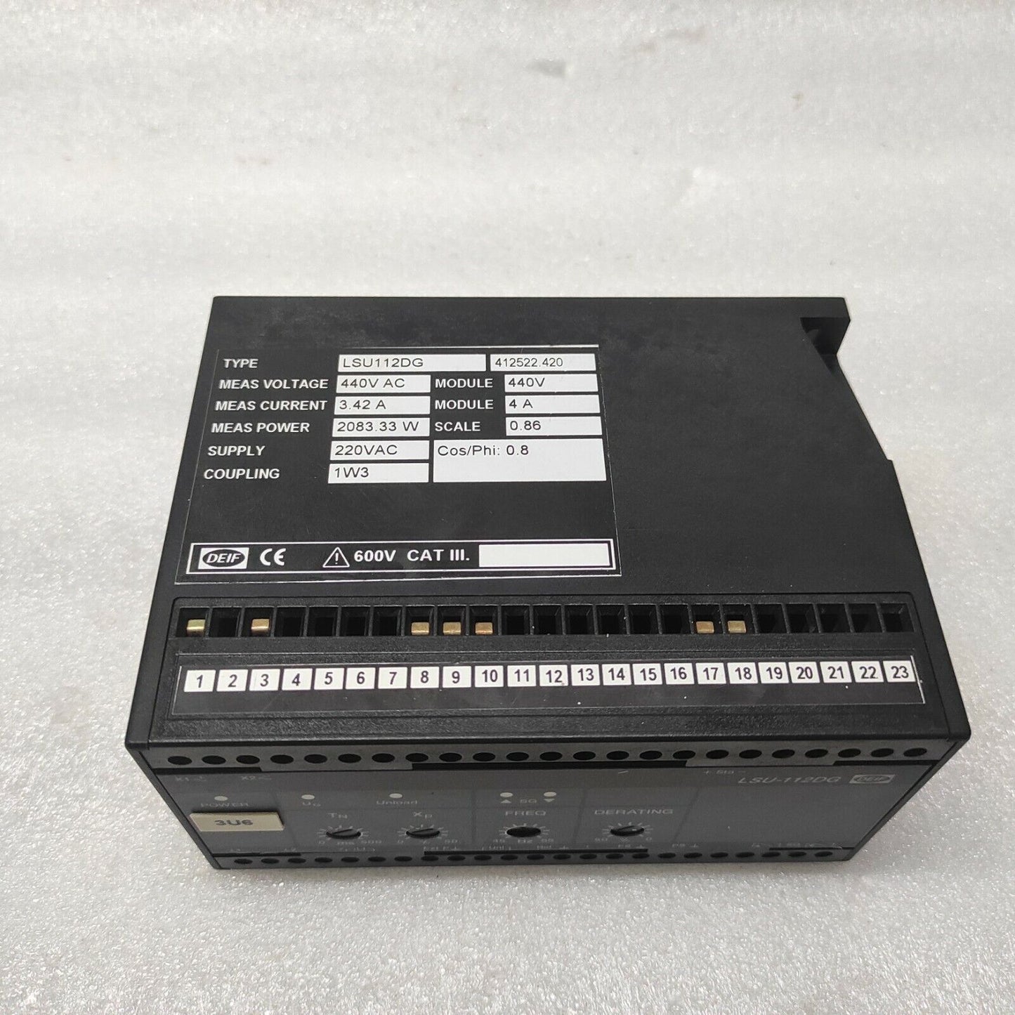 DEIF LSU-112DG LOAD SHARING PARALLELING SYNCHRONIZING CONTROLLER 412522.420 220V