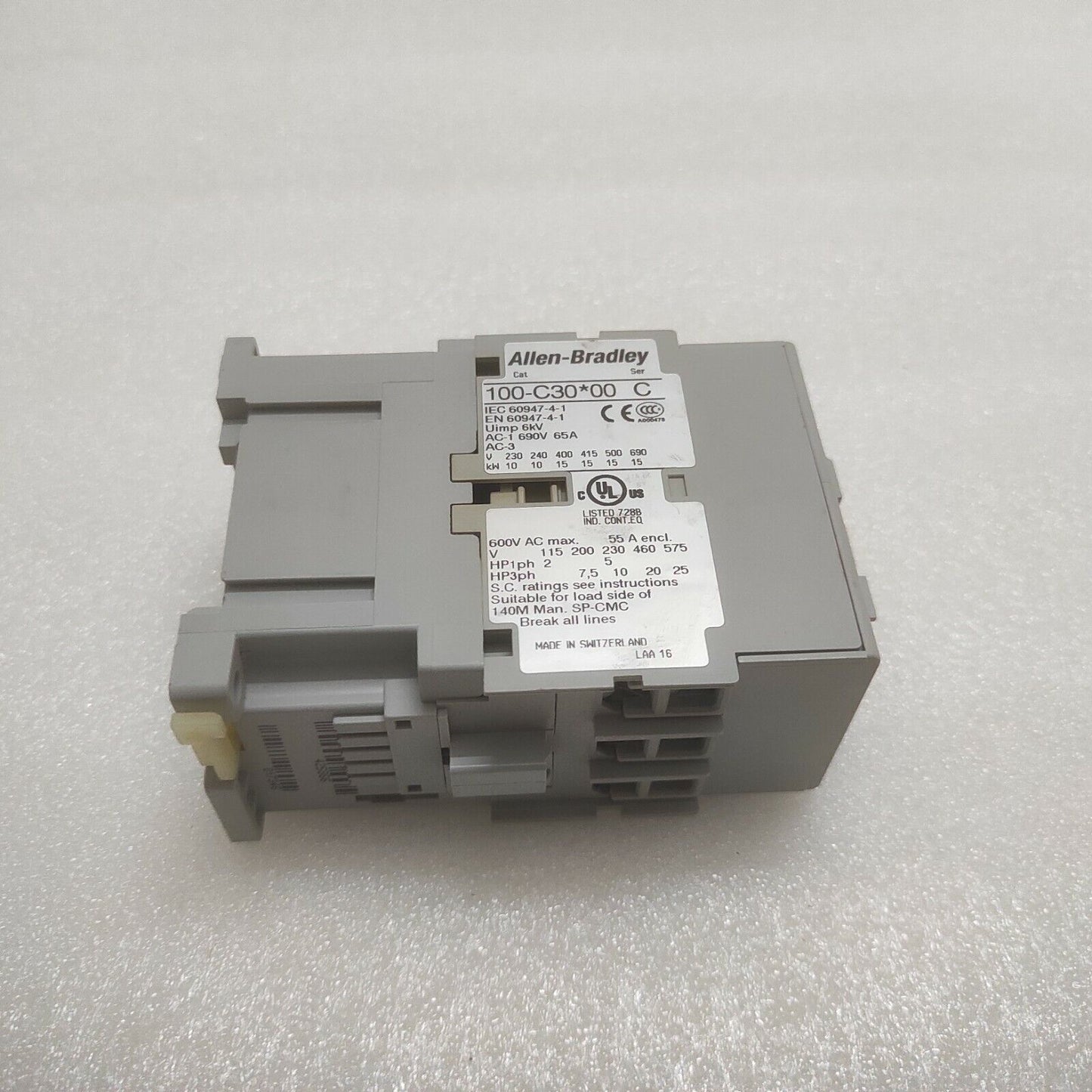 ALLEN BRADLEY CAT 100-C30*00-C MAGNETIC CONTACTOR COIL VOLTAGE 48V