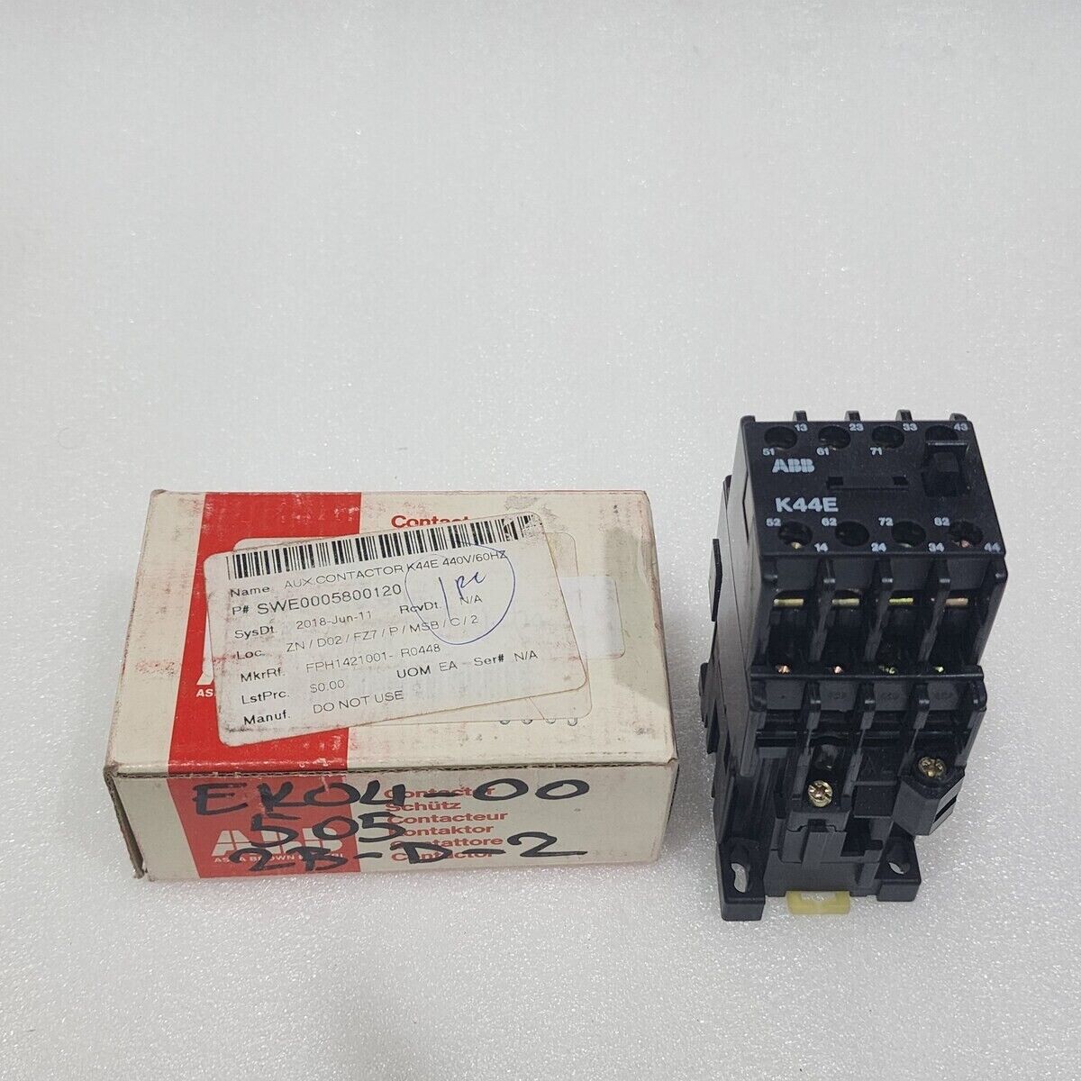 ABB K44E CONTROL RELAY FPH1421001R0448 415-480V