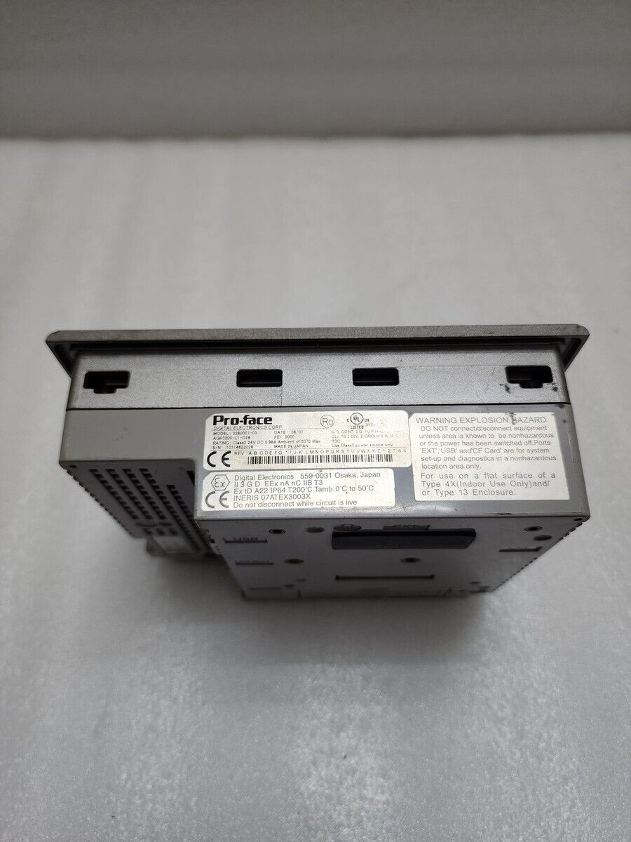 PROFACE 3280007-03 OPERATOR PANEL HMI AGP3300-L1-D24 24V DC REQUIRE REPAIRING