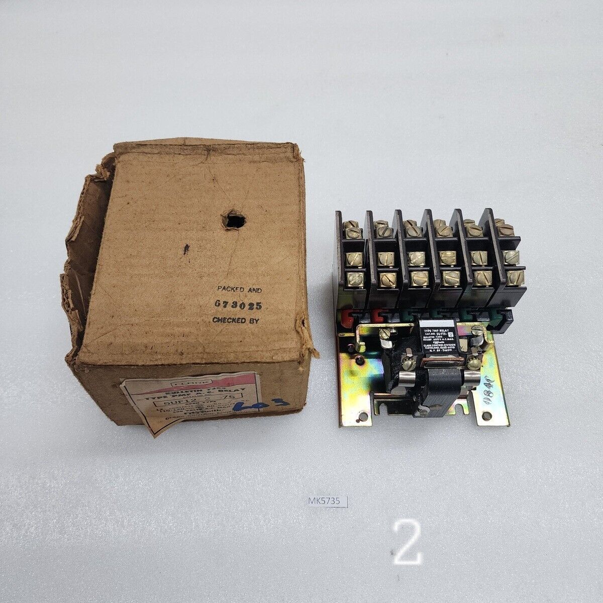 CLARK CONTROL DIVISION 5UF12-2-76 PMF A.C. RELAY BULLETIN 7305 10A 600VAC 5UF12-