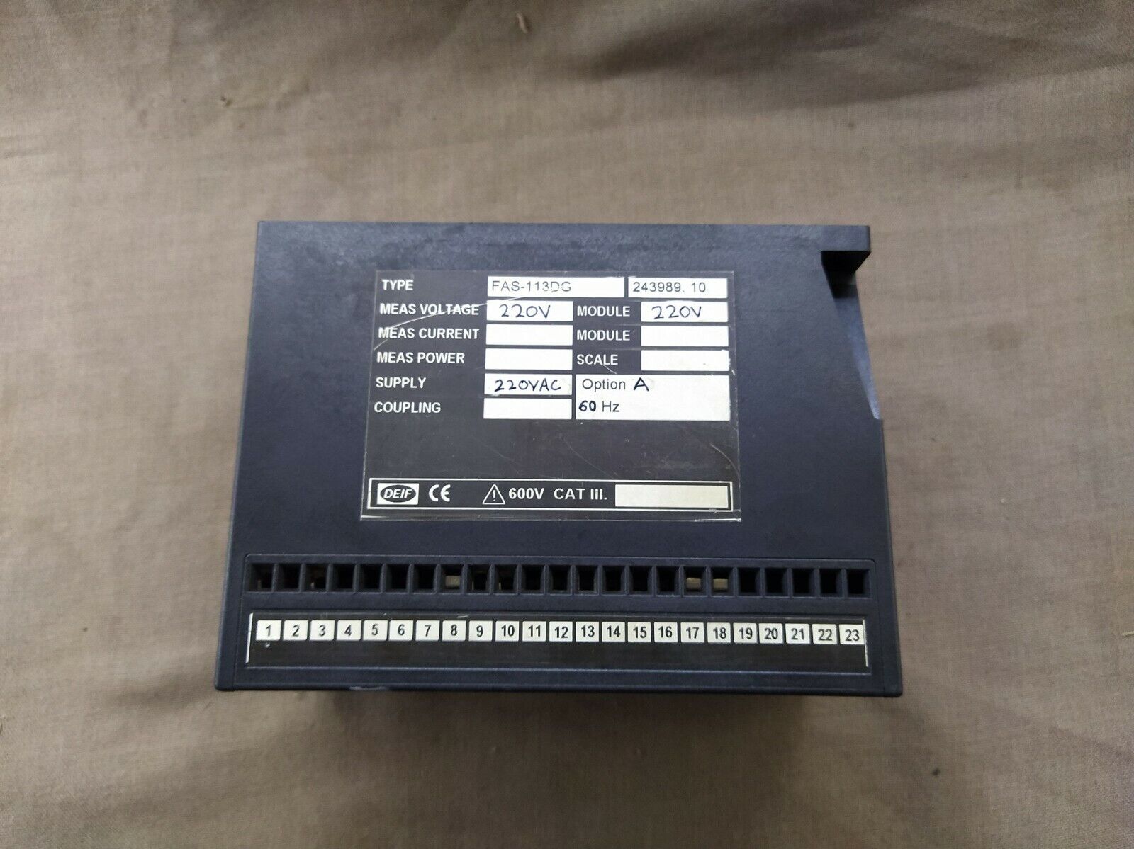 Deif FAS-113DG Synchronisation & Circuit Breaker Closing 243989.10 220V AC