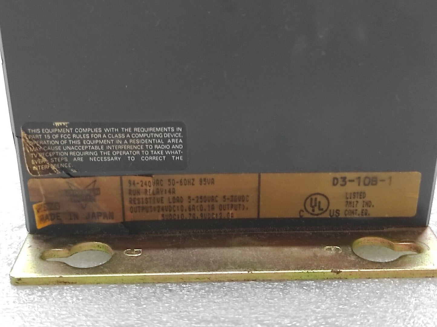 KOYO DIRECT D3-10B-1 I/O BASE 10-SLOT 