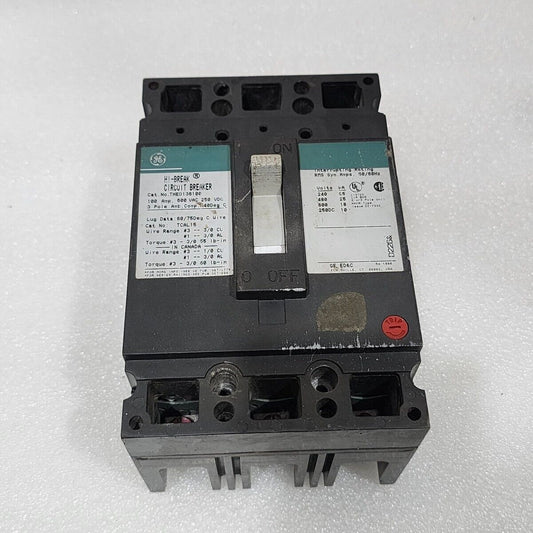 GE THED136100 3-POLE CIRCUIT BREAKER 100A GENERAL ELECTRIC