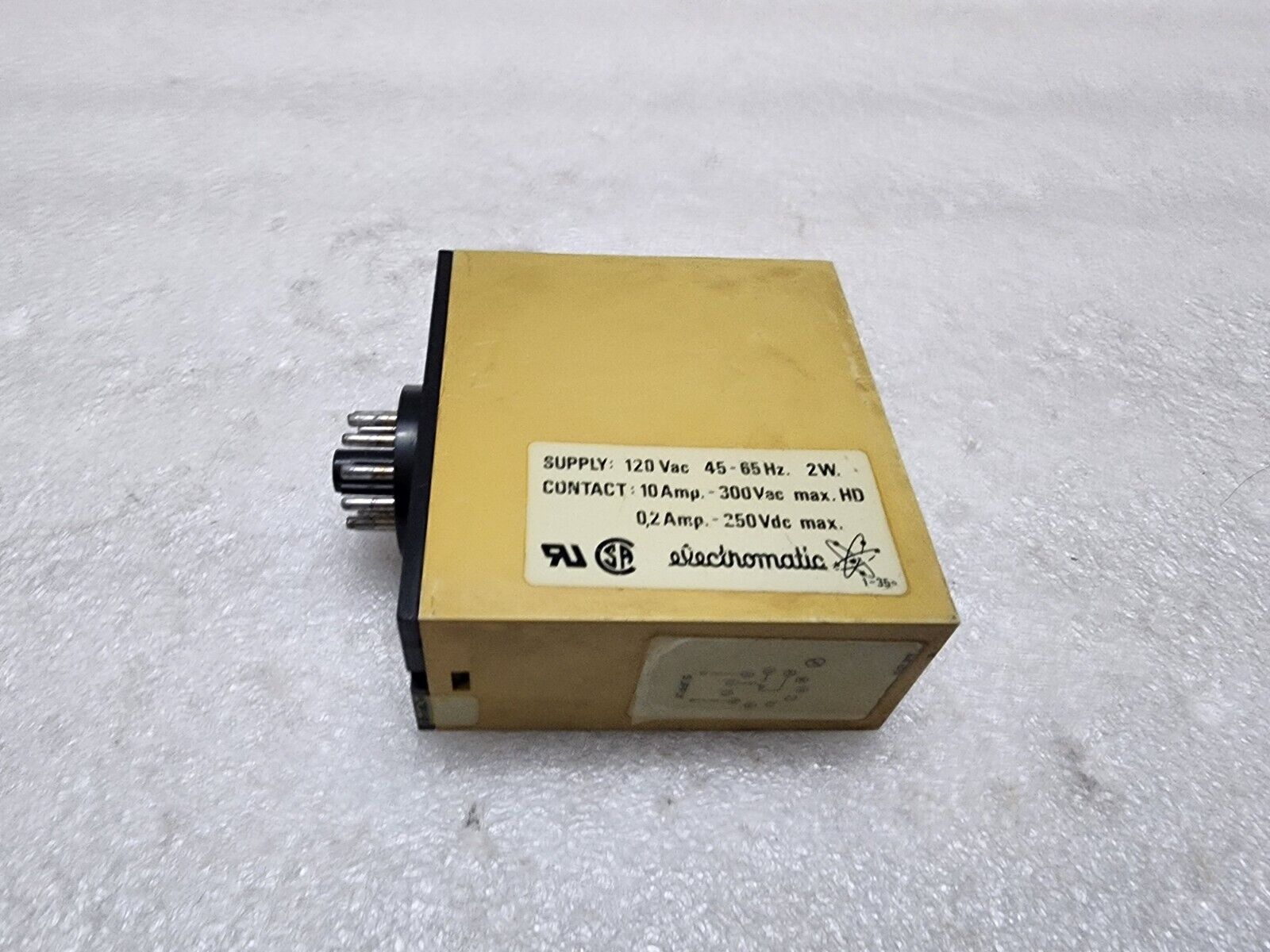 ELECTROMATIC S-SYSTEM SA105120 DELAY ON OPERATE 120VAC