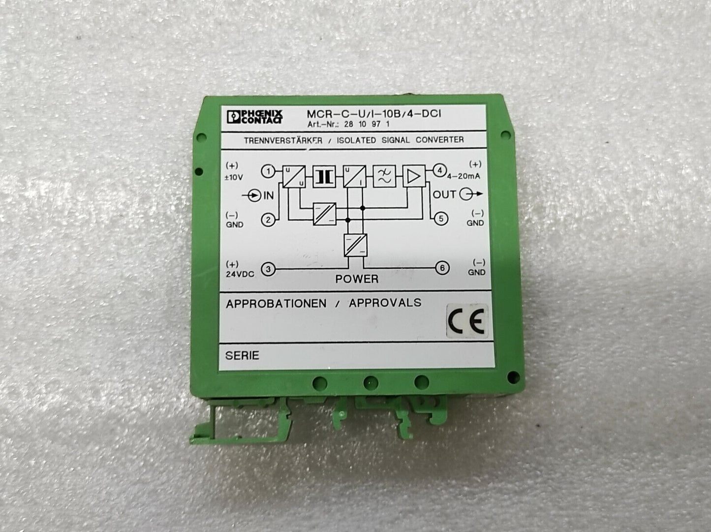 PHOENIX CONTACT MCR-C-U/I-10B/4-DCI SIGNAL CONDITIONER 2810971 MCRCUI10B4DCI