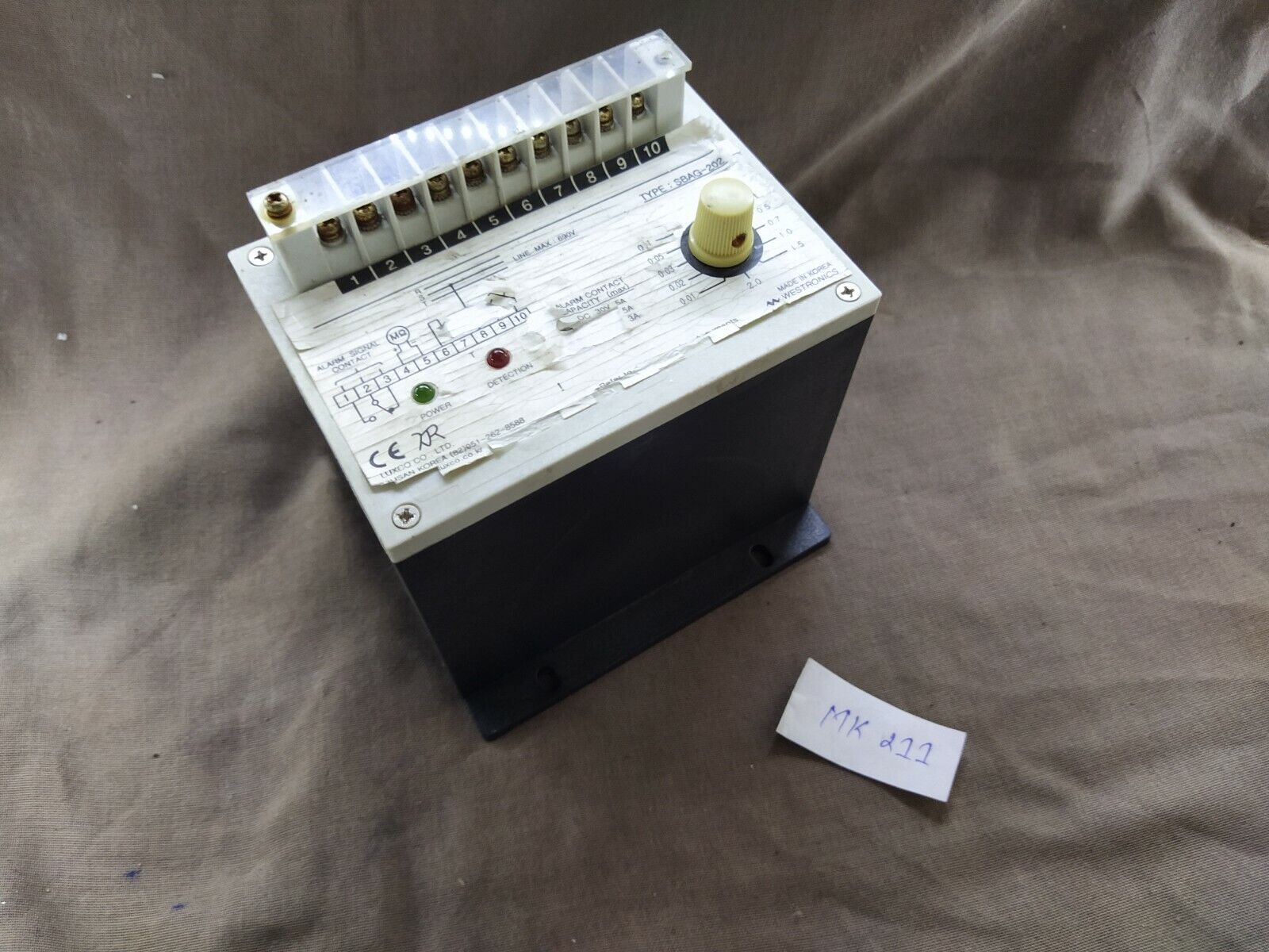 WESTRONICS SBAG-202 GROUNDING RESISTANCE MONITOR 220V