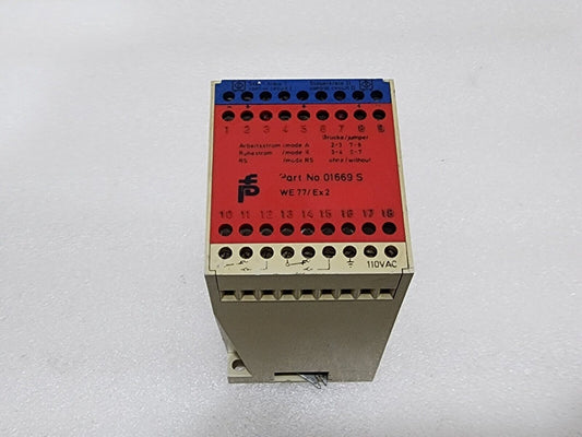 PEPPERL + FUCHS WE77 EX2 SWITCH AMPLIFIER 01669S 110VAC