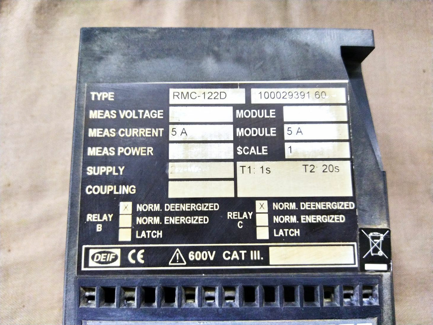 Deif RMC-122D Current and Short Circuit Relay 100029391.60