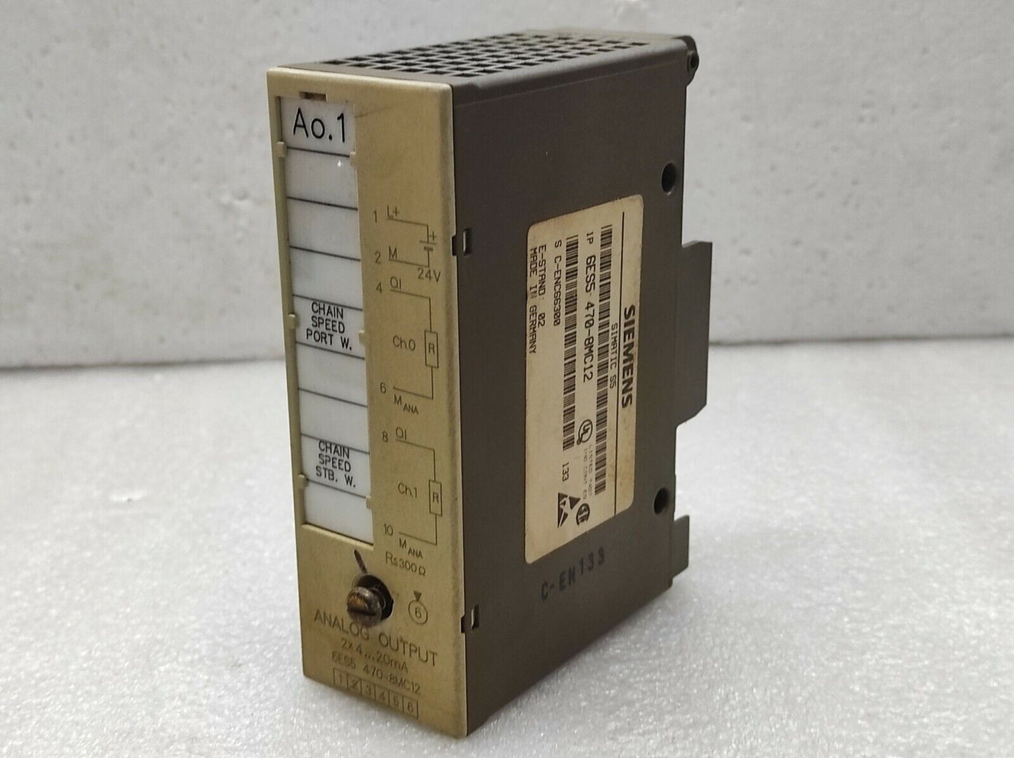 SIEMENS 6ES5 470-8MC12 ANALOG OUTPUT MODULE