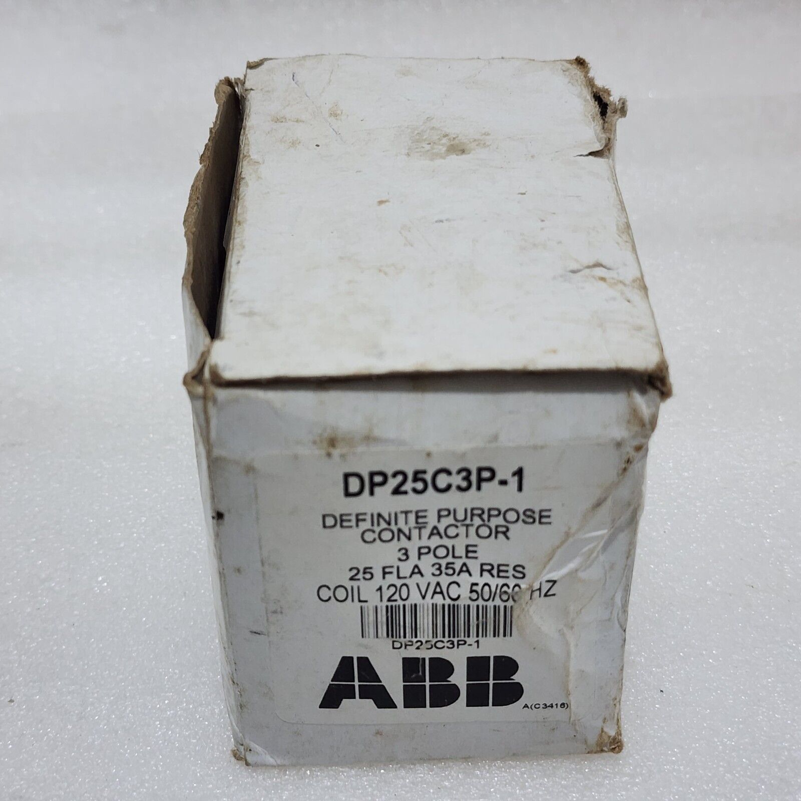 ABB DP25C3P-1 3-POLE MAGNETIC CONTACTOR 35A COIL VOLTAGE 120VAC