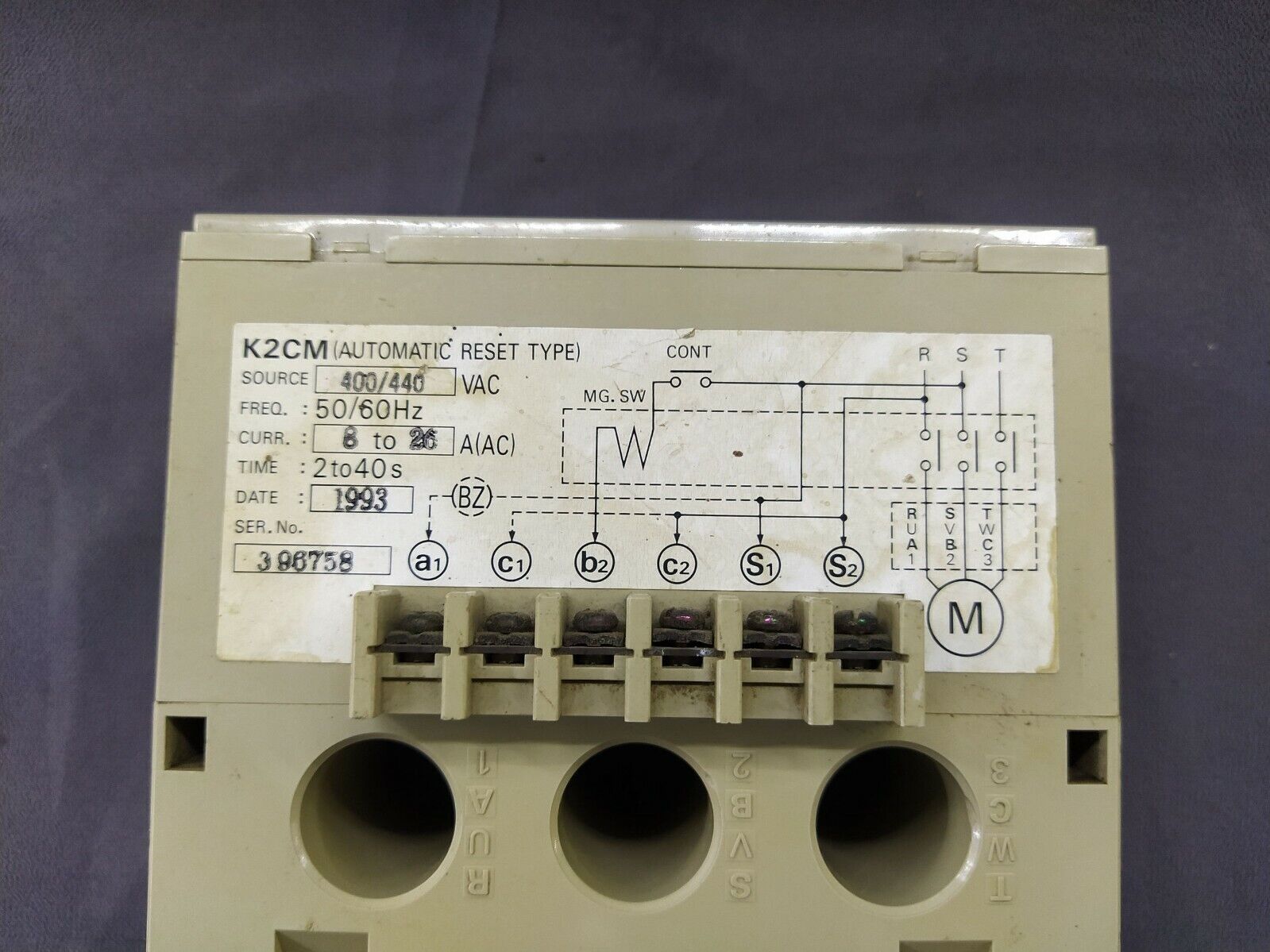 Omron K2CM 4LA Motor Relay 400-440 VAC K2CM4LA