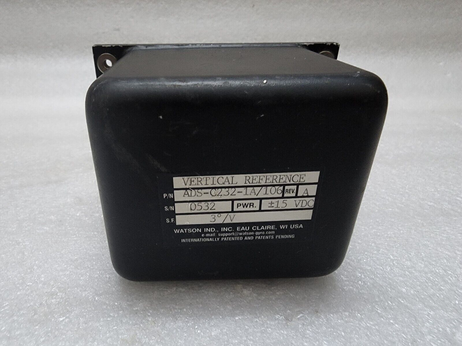 WATSON ADS-C232-1A/106 REV A GYRO SENSOR 15VDC