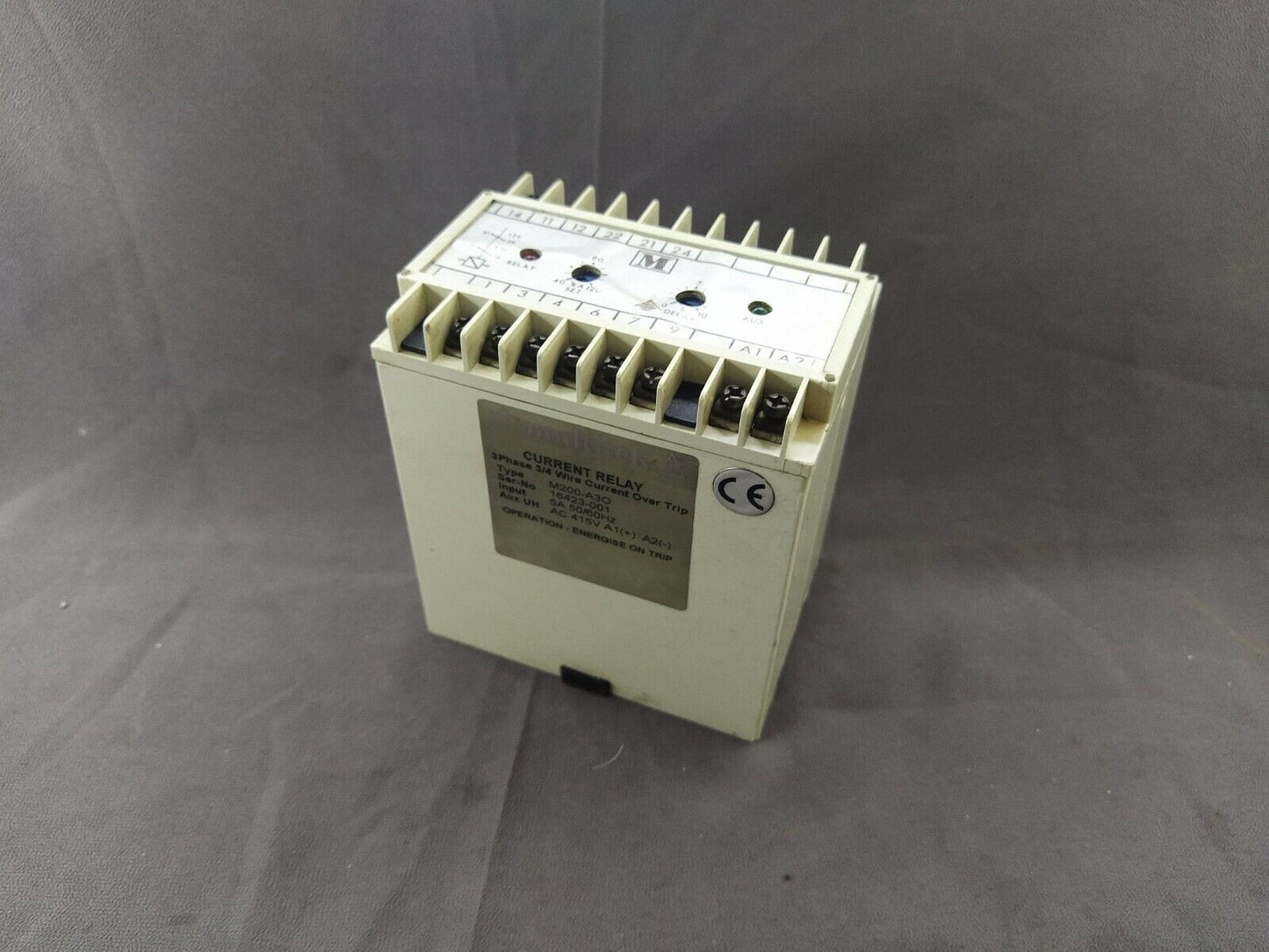 Multitek M200-A3O Current Relay 415V AC 3 PH Current Over Trip
