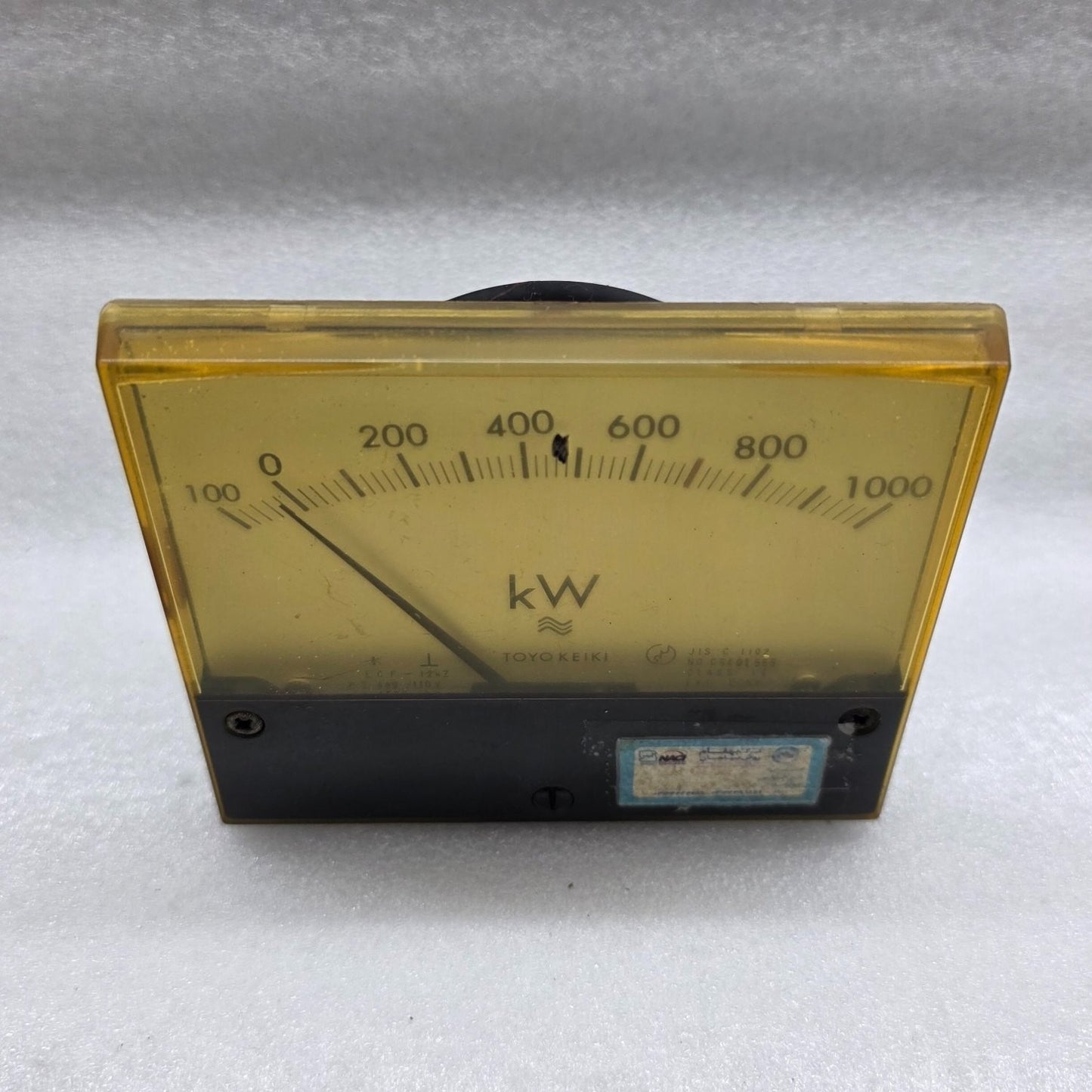 TOYO KEIKI ECF-12NZ KILOWATT METER 100-0-1000 KW