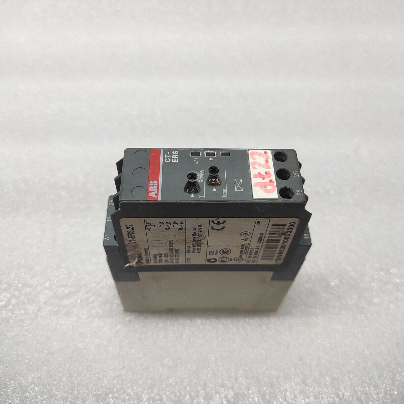 ABB CT-ERS.22 ON DELAY TIME RELAY 1SVR630100R3300 24-240VAC/24-48VDC