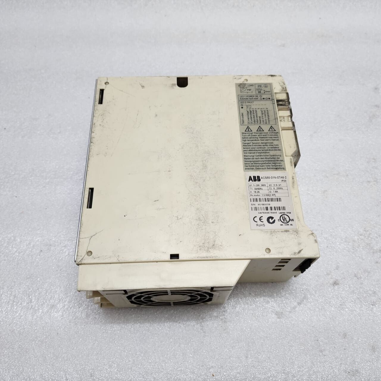 ABB ACS55-01N-07A6-2 1-PH 200-240V 2HP VFD