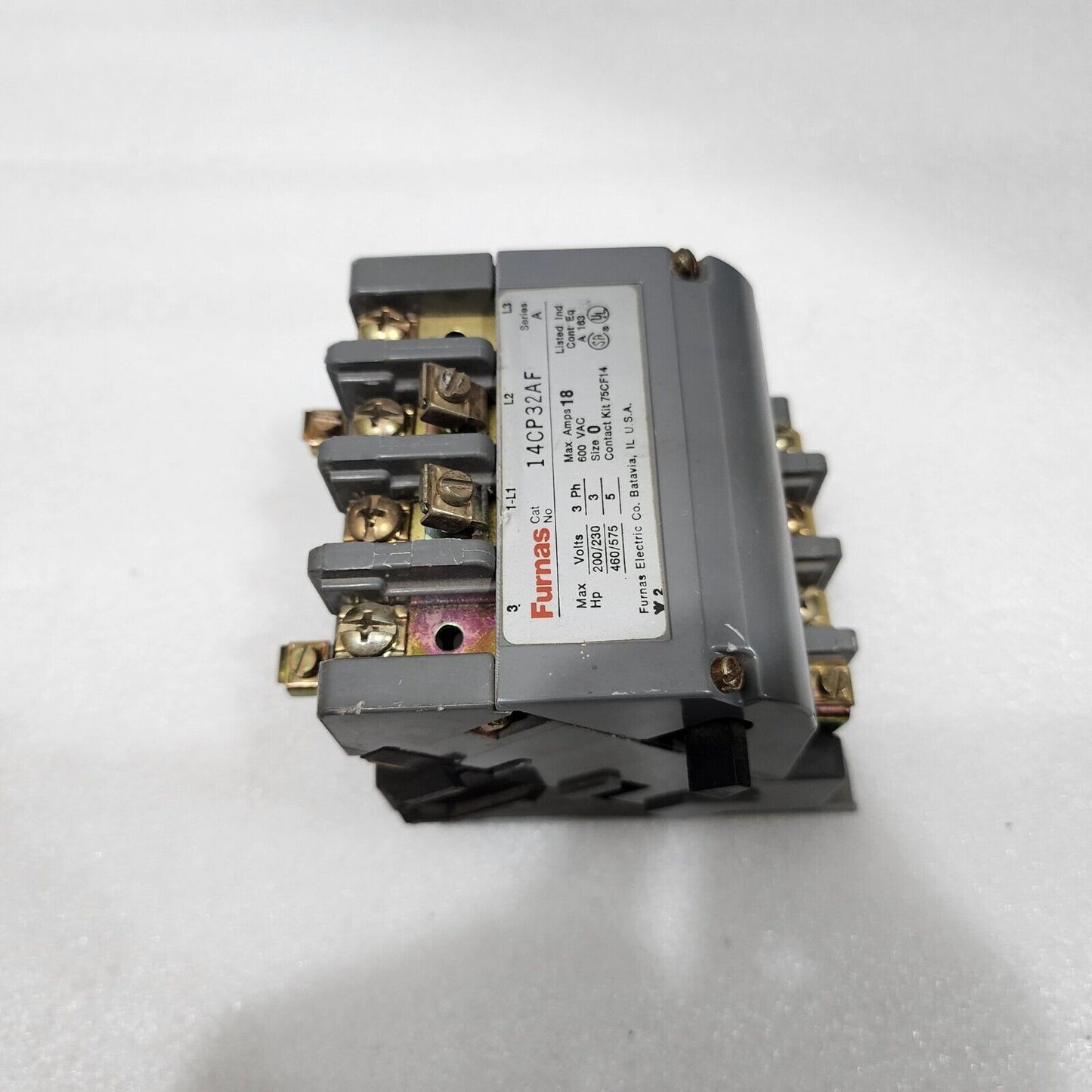 FURNAS 14CP32AF MOTOR STARTER 18A COIL VOLTAGE 110-120V