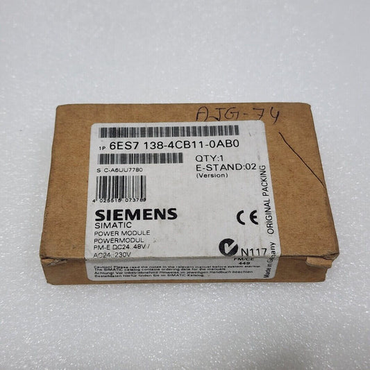 SIEMENS PM-E 6ES7 138-4CB11-0AB0 POWER SUPPLY INTERFACE MODULE