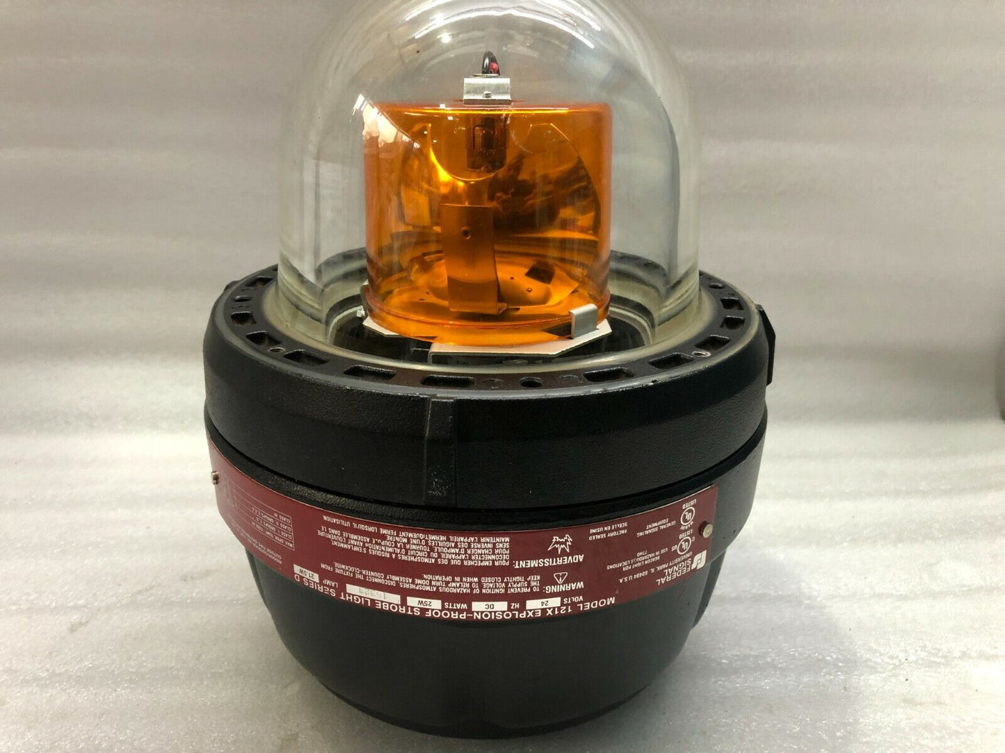 FEDERAL SIGNAL 121X EXPLOSION PROOF STROBE LIGHT 24VDC 25W 