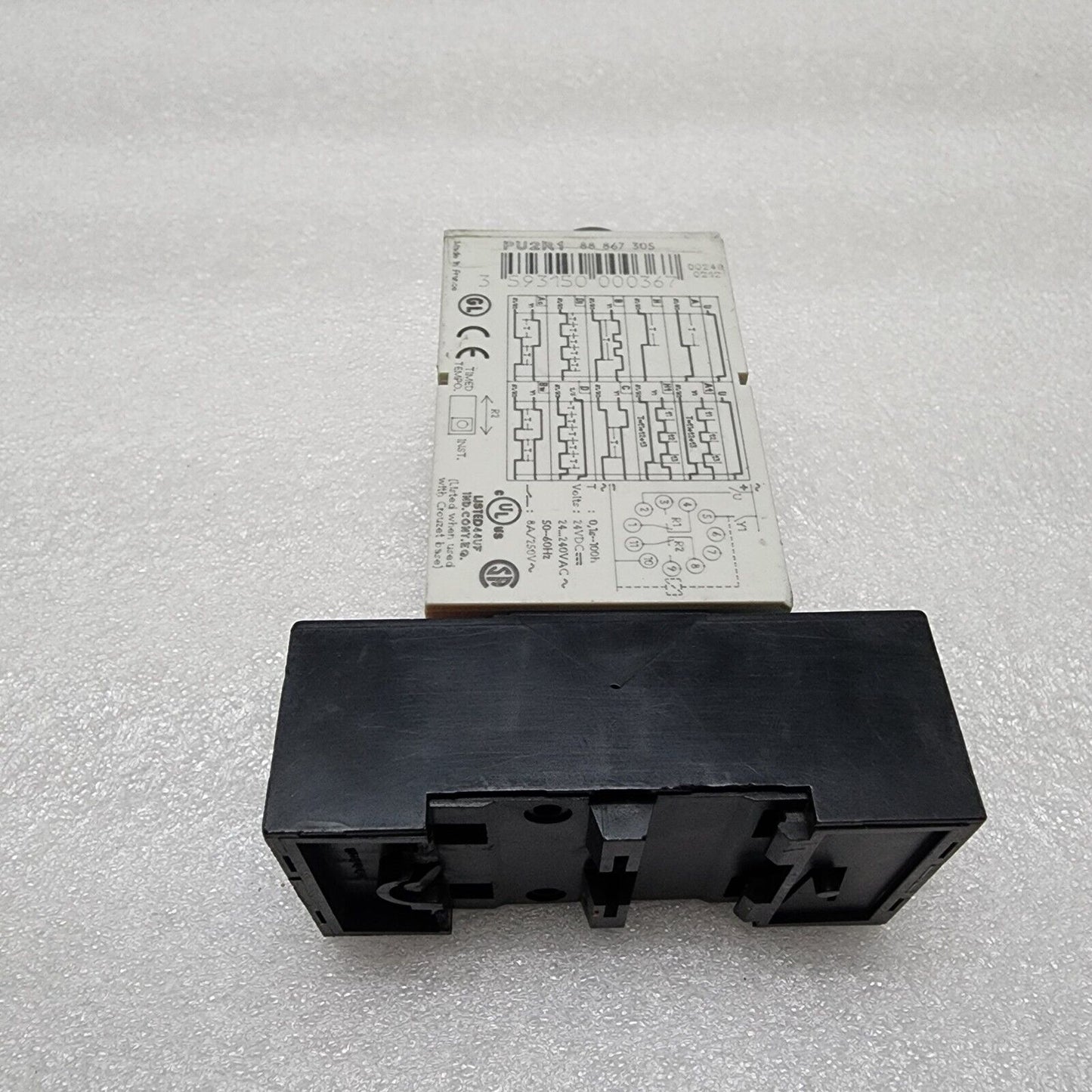 CROUZET PU2R1 TIME LAG RELAY 88867305 24VDC/24-240VAC