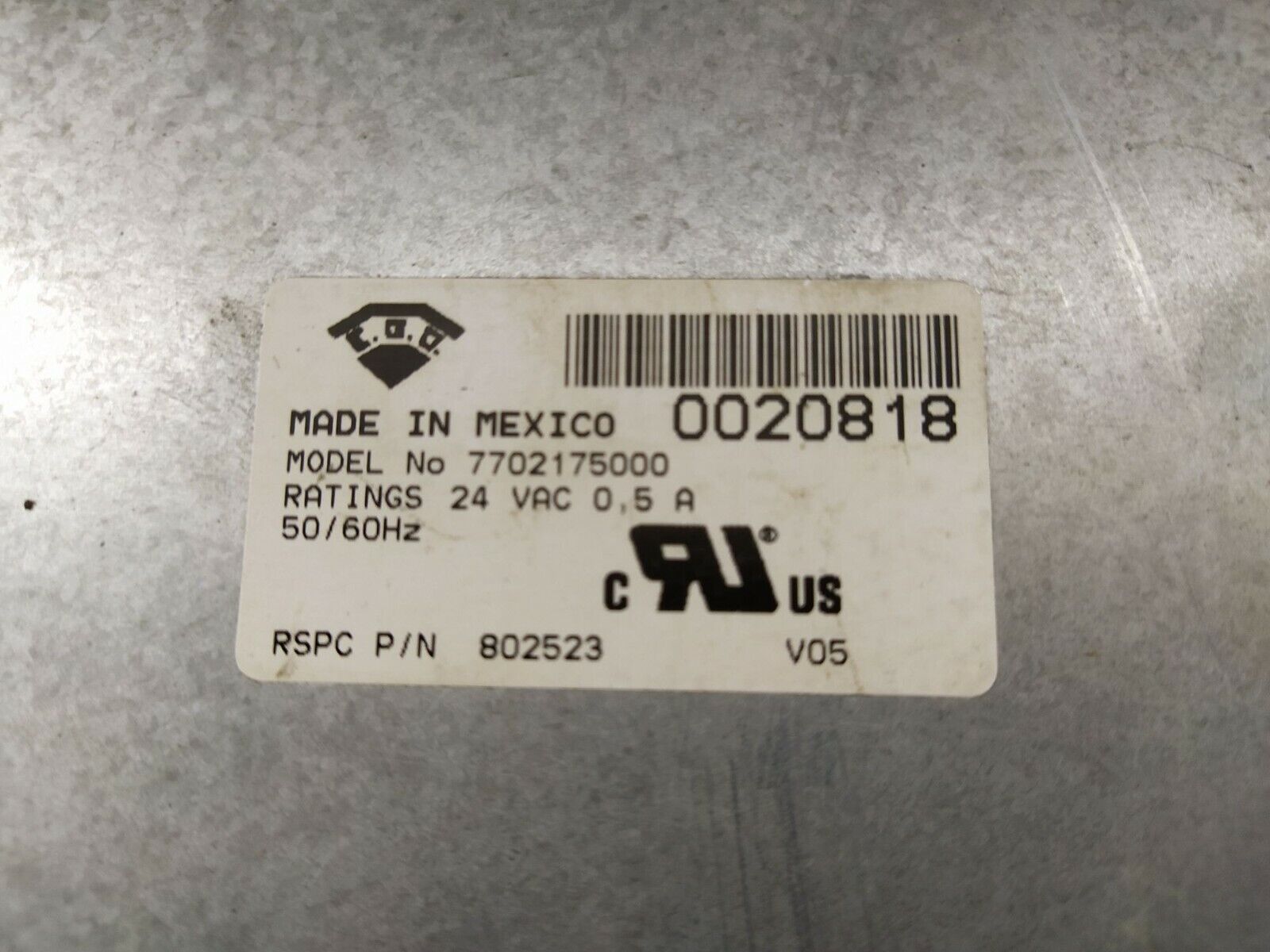 RSPC Washer 7702175000 Door PCB 802523
