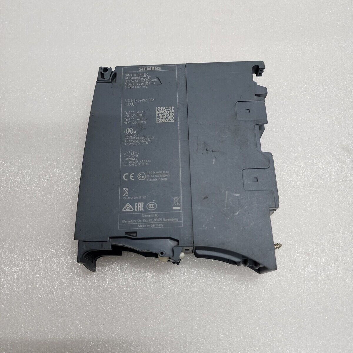 Siemens SIMATIC S7-1500 6ES7 531-7KF00-0AB0 8CH Analog Eingang U/I / Rtd / TC St