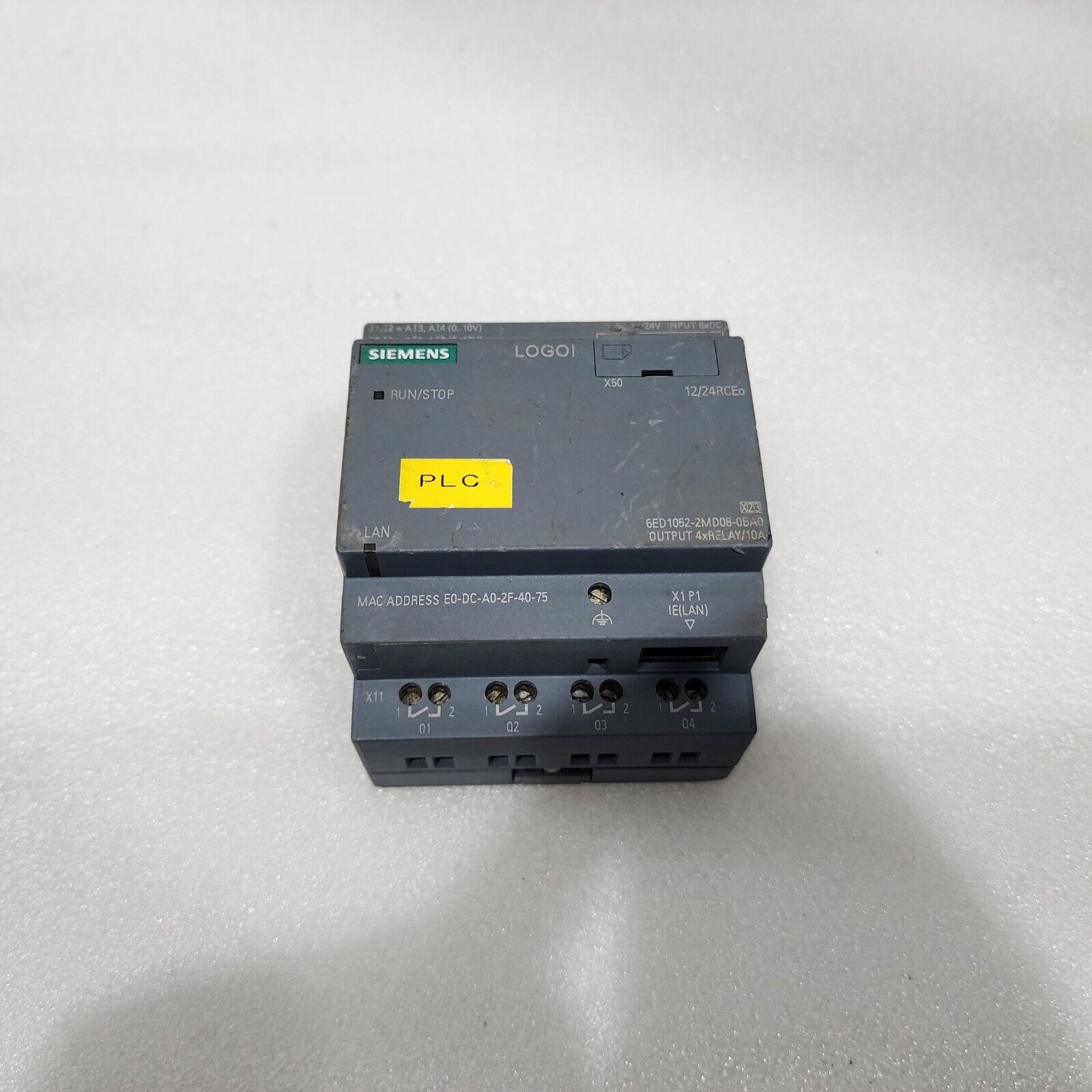 SIEMENS 6ED1 052-2MD08-0BA0 LOGO 12/24 RCEO LOGIC MODULE